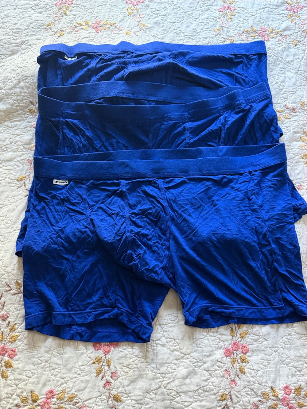 TBô Men's Boxer Briefs in Royal Blue - Stretch Support  3 pack